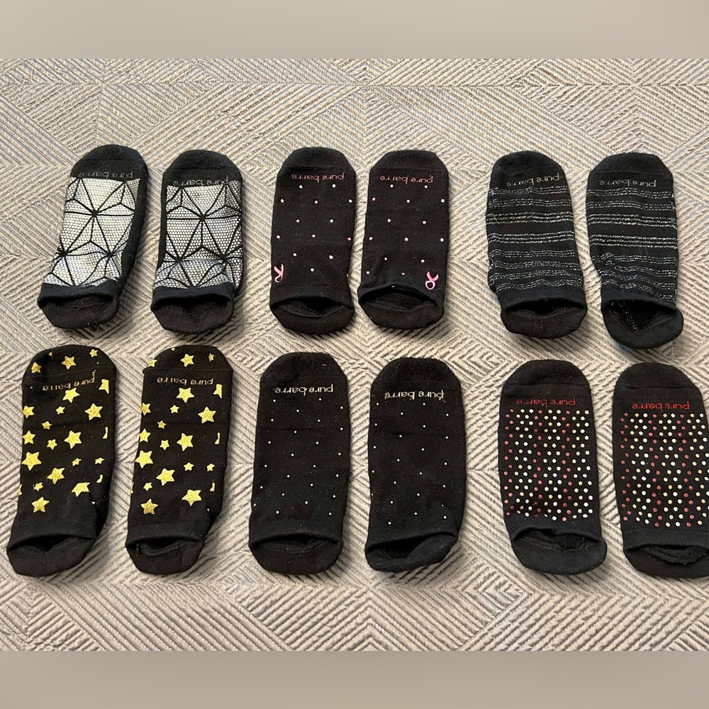 Lot of 6 Pure Barre Sticky Socks